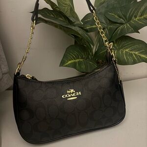 Coach Black and Brown Shoulder Bag